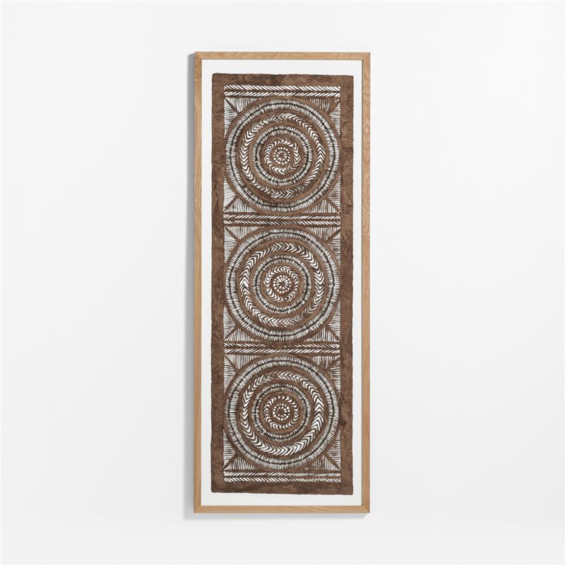 "Papel con Nudos" by Julio Laja Chichicaxtle 30.75"x76.75" in White Oak Frame Hand-Cut Paper Wall Art - image 3 of 6