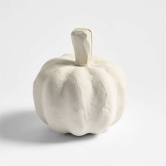 Papier Mache Pumpkin Placecard Holders, Set of 4