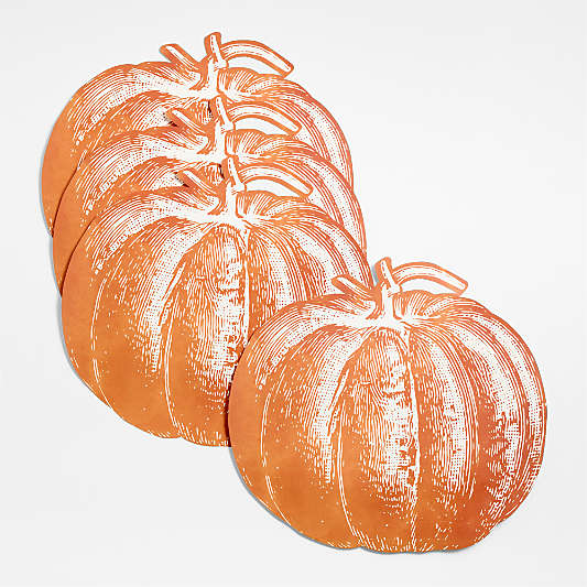 Paper Pumpkin Placemats, Set of 12