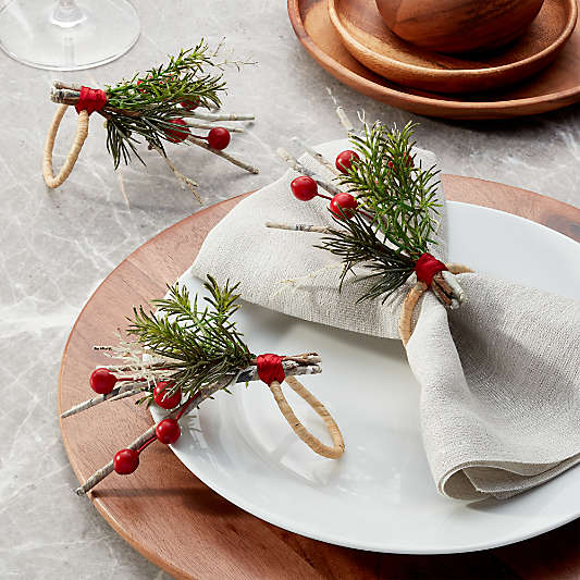 Holiday Twig Berry Napkin Ring