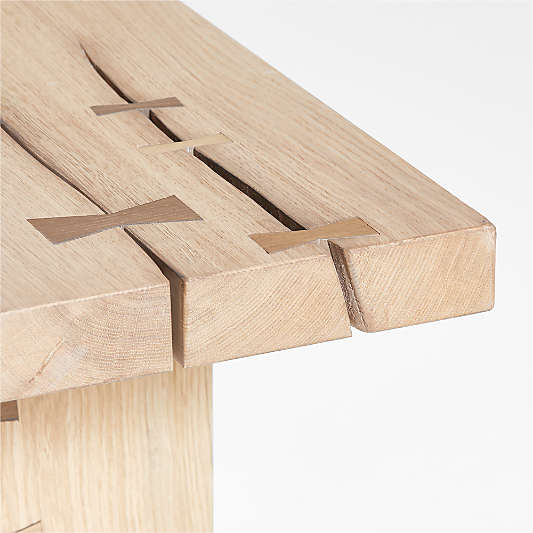 Papillon Oak Wood Dining Bench by Laura Kim