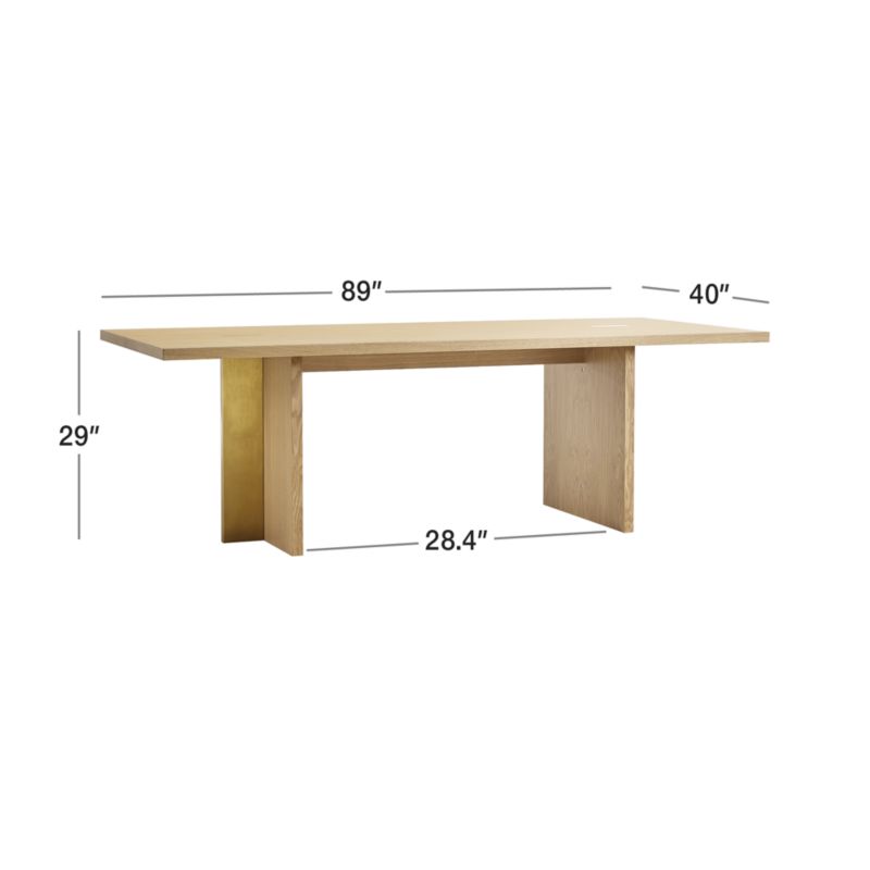 View Paradox 89" Natural Oak Dining Table - image 3 of 14