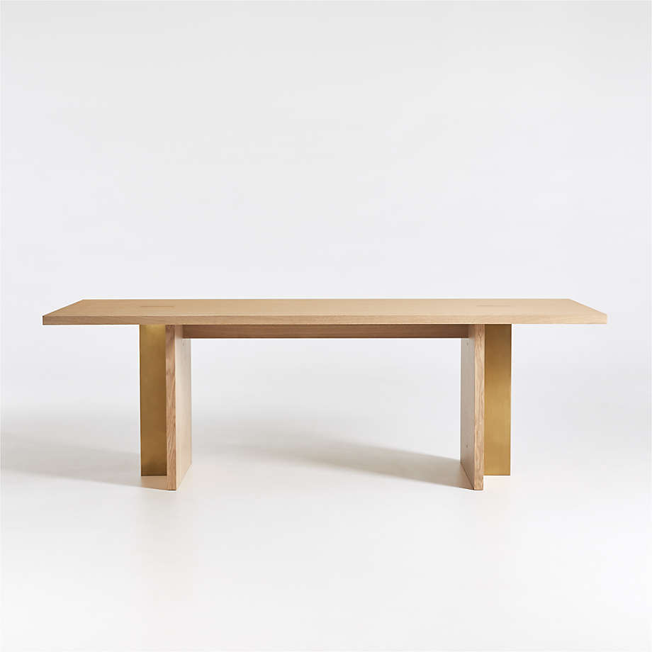 A crate and barrel exclusive Paradox Natural Oak Dining Table