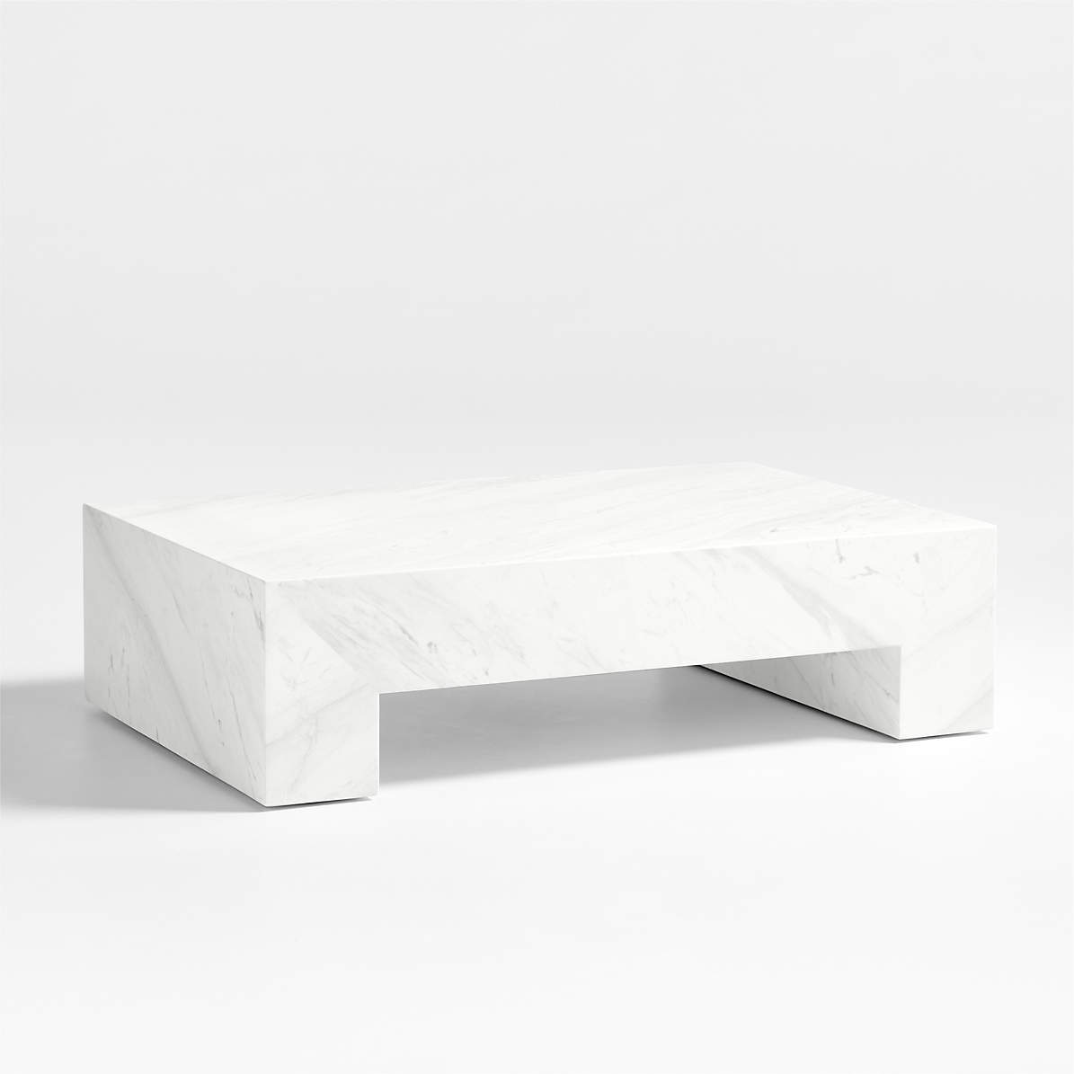 solid white marble coffee table