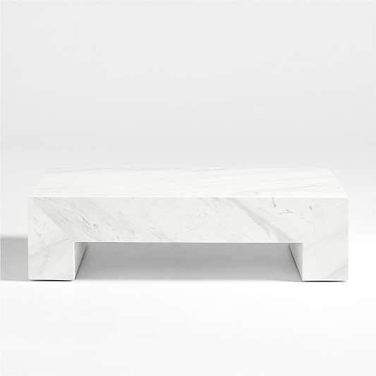 Paramount Grey & White Marble 56" Rectangular Coffee Table