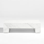 Paramount Grey & White Marble 56" Rectangular Coffee Table