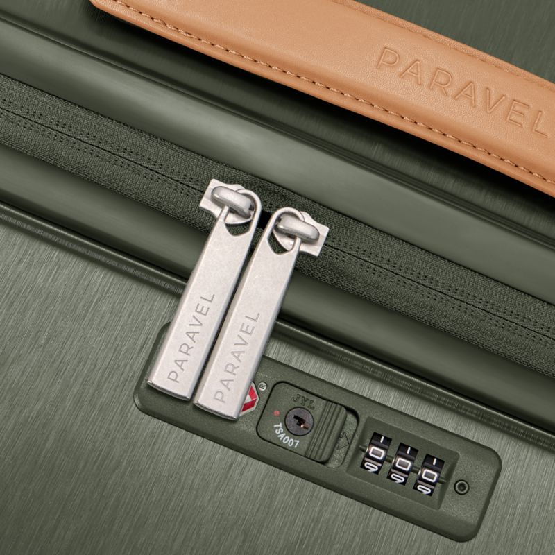 Paravel Aviator Safari Green Grand Checked Suitcase - image 2 of 9