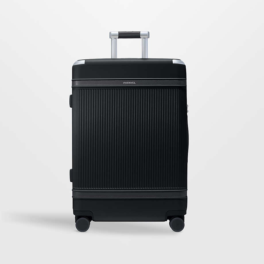 Paravel Aviator Derby Black Grand Checked Suitcase | Crate & Barrel