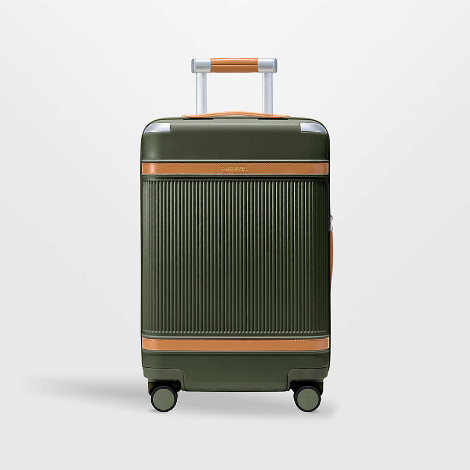 Paravel Aviator Safari Green CarryOn Suitcase Crate & Barrel