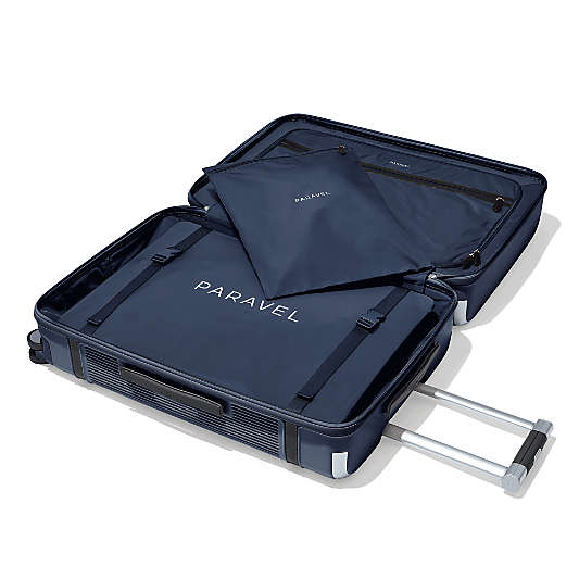 Paravel Aviator Scuba Navy Grand Checked Suitcase