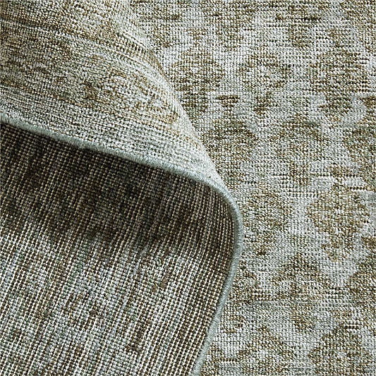 Paris Wool Blend Traditional Handwoven Blue Green Area Rug 10'x14'