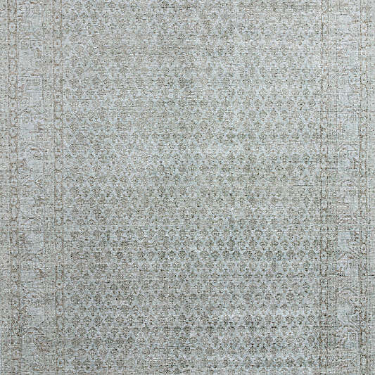 Paris Wool Blend Traditional Handwoven Blue Green Area Rug 9'x12'