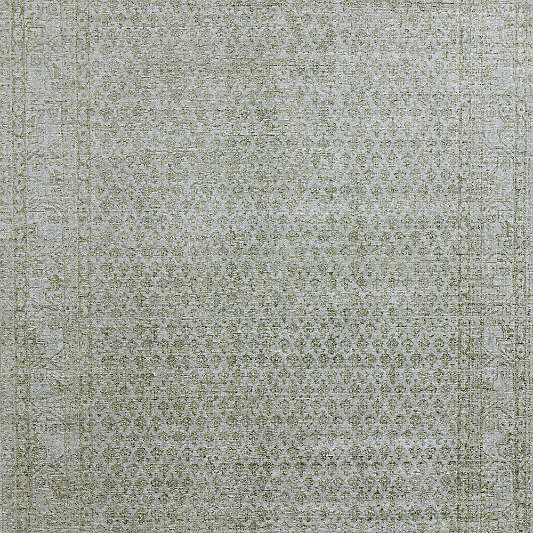 Paris Wool Blend Traditional Handwoven Blue Green Area Rug 9'x12'