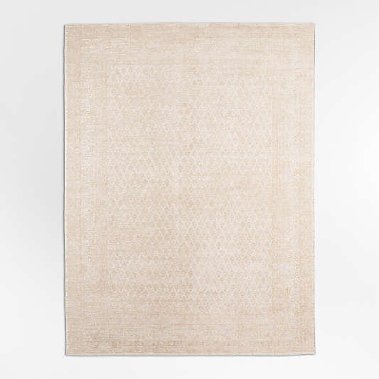Paris Wool Blend Traditional Handwoven Ivory Area Rug