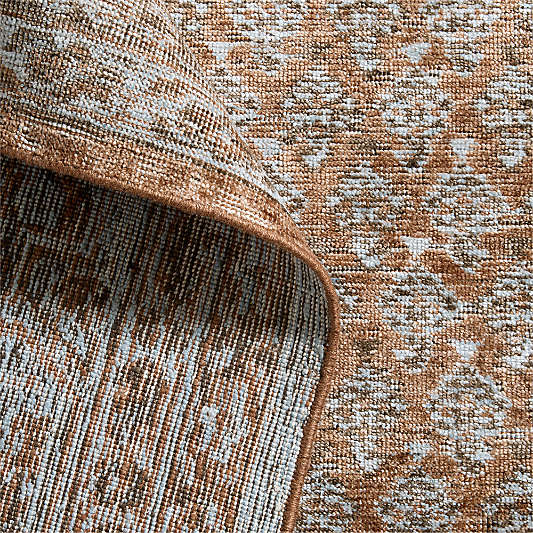 Paris Wool Blend Traditional Handwoven Rust Area Rug 8'x10'