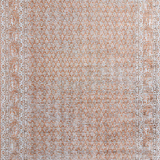 Paris Wool Blend Traditional Handwoven Rust Area Rug