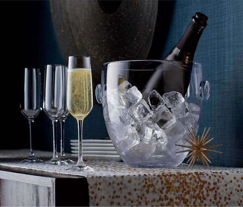 Nattie Champagne Glass Flute + Reviews Crate & Barrel