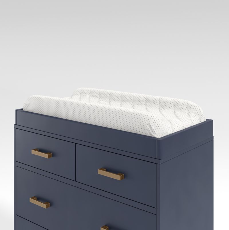 Navy Blue Wood Baby Changing Table Topper for Dresser Reviews Crate Kids