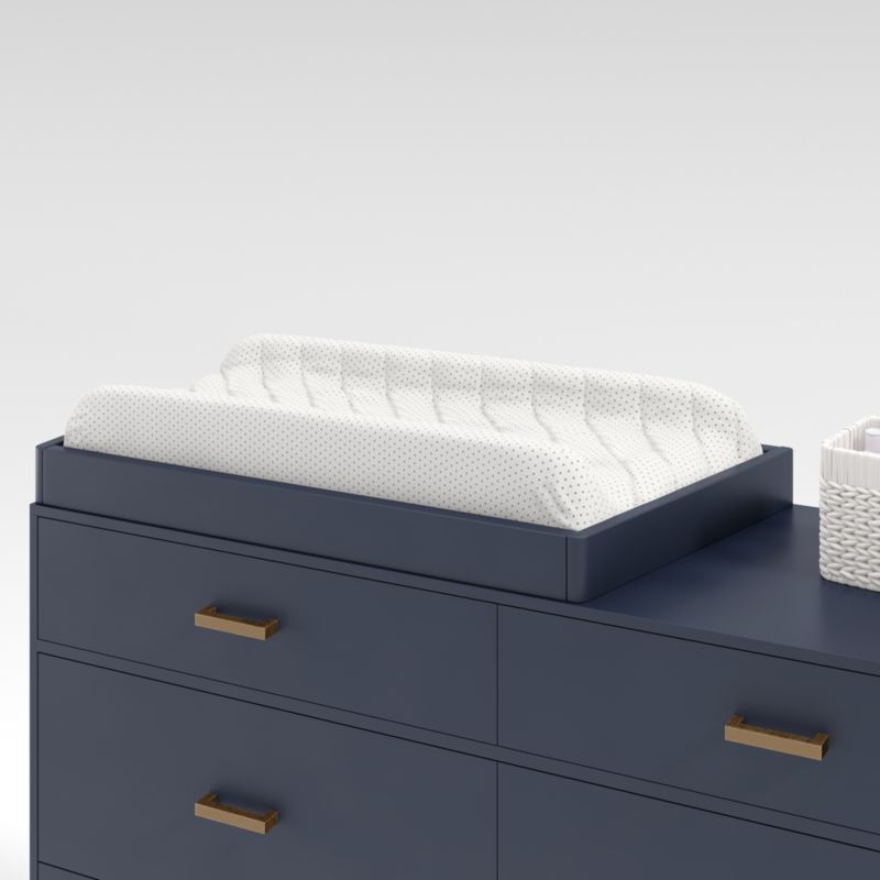 Navy Blue Wood Baby Changing Table Topper for Dresser Reviews Crate Kids