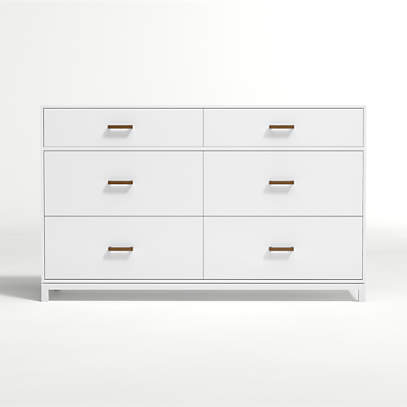 White 6 drawer deals dresser