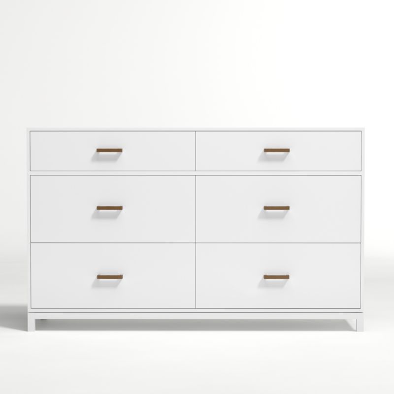 Parke White Wood 6-Drawer Kids Dresser - image 0 of 15