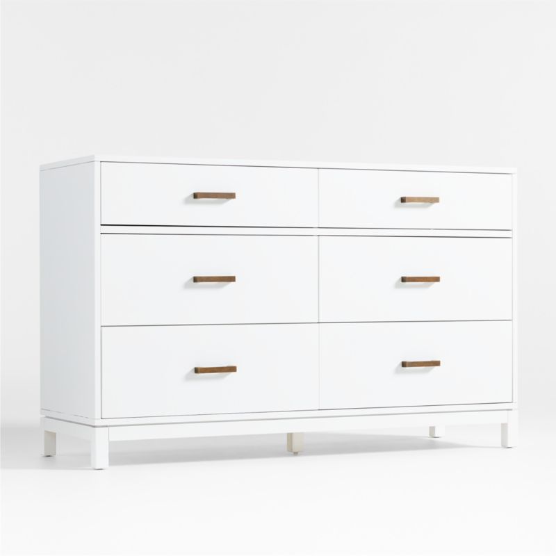 Parke White Wood 6-Drawer Kids Dresser - image 8 of 15