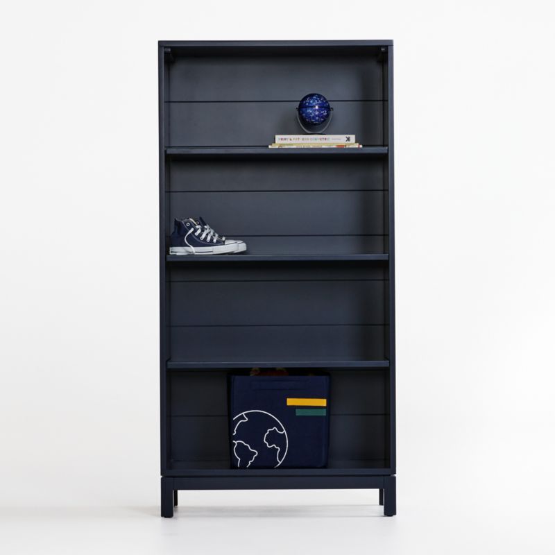Parke Navy Blue Wood Kids Bookcase with Adjustable Shelves + Reviews