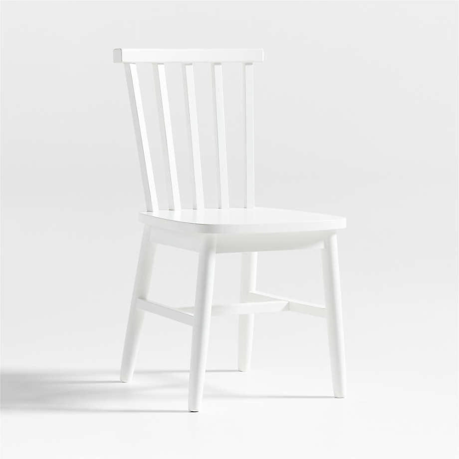 Parke White Wood Kids Desk Chair + Reviews Crate & Kids