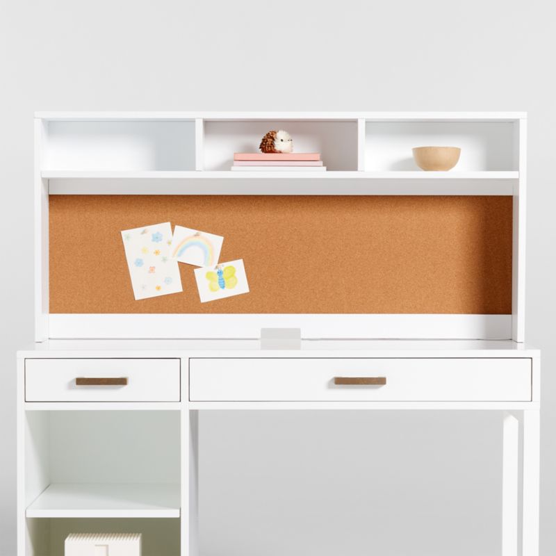 Parke White Wood 2-Drawer Kids Desk