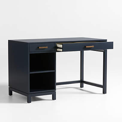 Navy deals corner desk