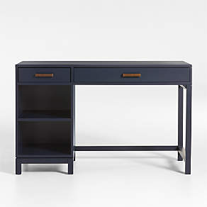 crate and barrel blue dresser Parke Navy Wood 6-Drawer Kids + Reviews sage green and wood dresser