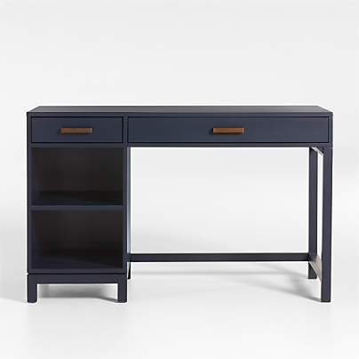 Kids Parke Navy Blue Desk and Hutch