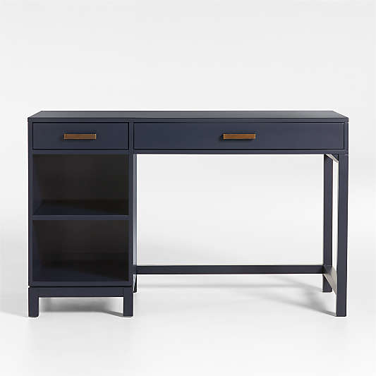 Parke Navy Blue Wood 2-Drawer Kids Desk