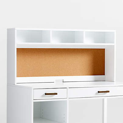 Parke White Wood Kids Desk Hutch