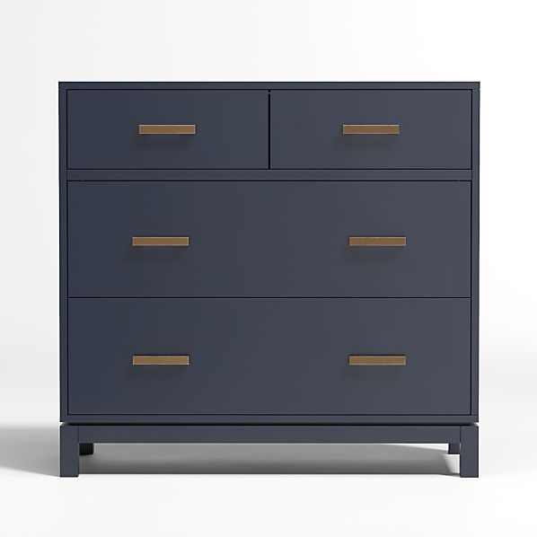 Blue Dressers Crate Barrel, Navy Blue And Grey Dresser With Gold Hardware