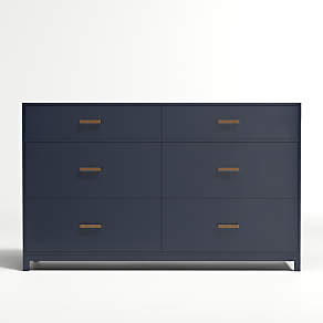 Kids Parke Navy Blue Desk and Hutch