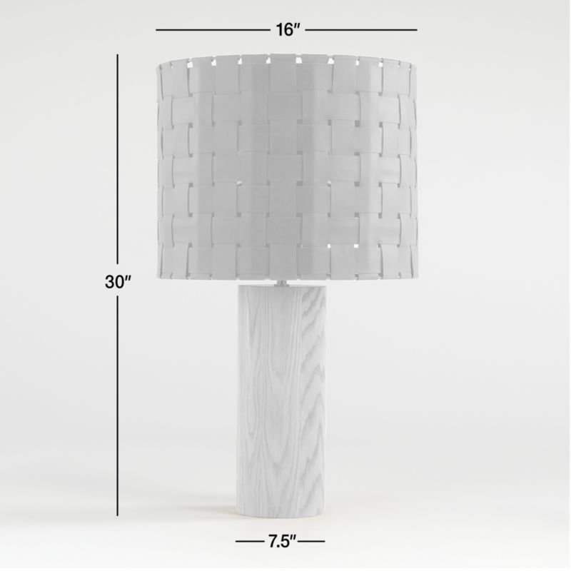 View Shinola Parker Wood Table Lamp with Woven Leather Shade - image 2 of 4