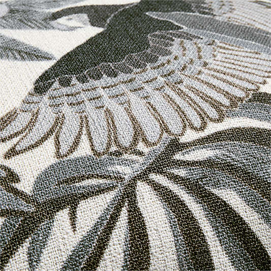 Parrot Printed 20"x20" Blue Outdoor Throw Pillow