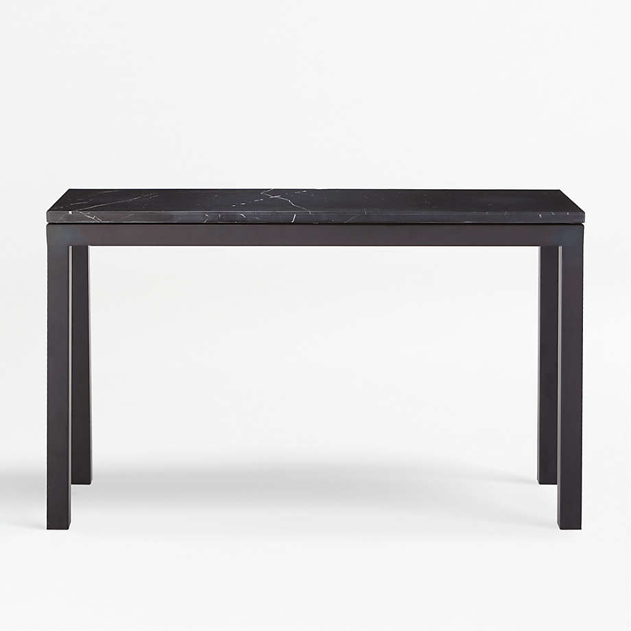 Black marble shop entry table