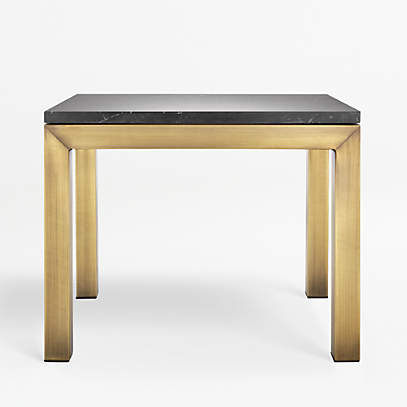 Parsons Black Marble Top Brass Base, How Long Are End Table Legs