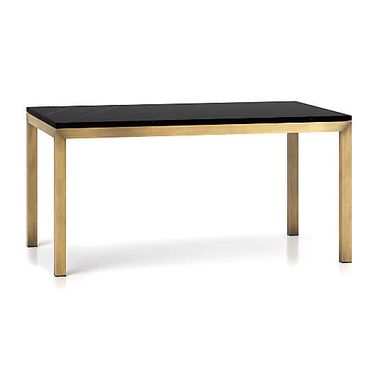 Parsons Black Marble Top/ Brass Base Dining Tables