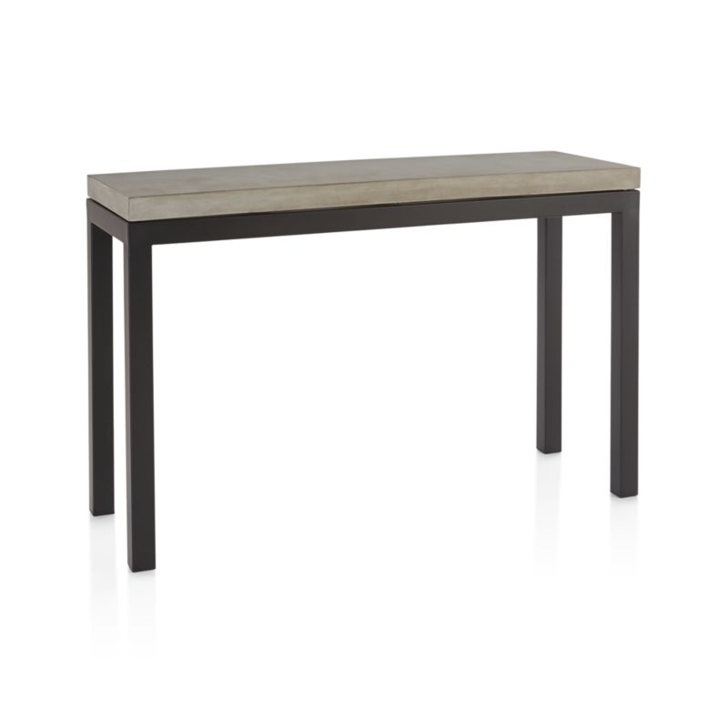 Parsons Concrete Top/Dark Steel Base 48x16 Console Table - image 7 of 9