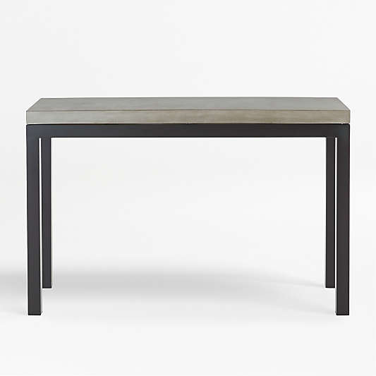 Parsons Concrete Top/Dark Steel Base 48x16 Console Table