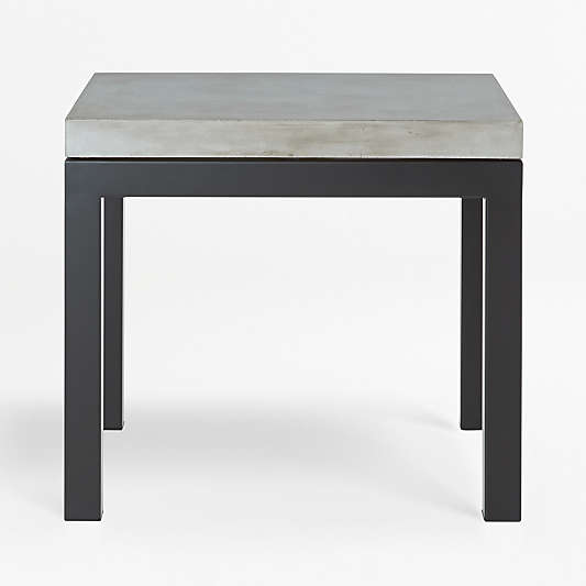 Parsons Concrete Top/ Dark Steel Base 20x24 End Table