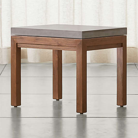 Parsons Concrete Top/ Elm Base 20x24 End Table