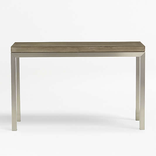 Parsons Concrete Top/Stainless Steel Base 48x16 Console Table