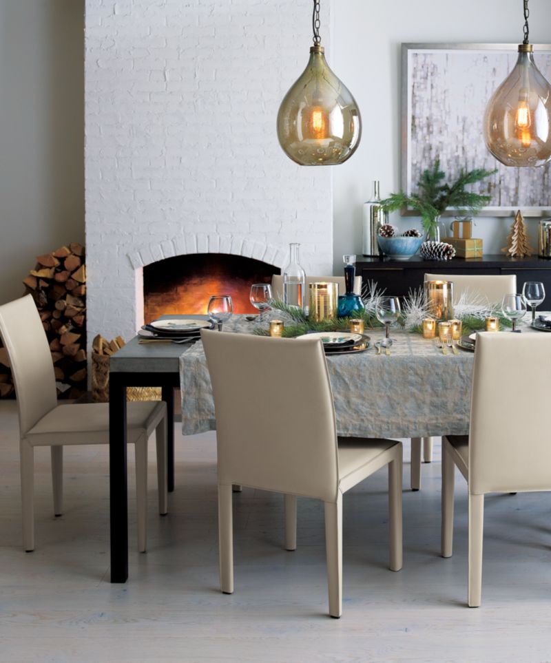 Parsons Concrete Top/ Dark Steel Base 48x28 Dining Table - image 5 of 15