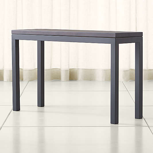 Parsons Pine Top/ Dark Steel Base 48x16 Console