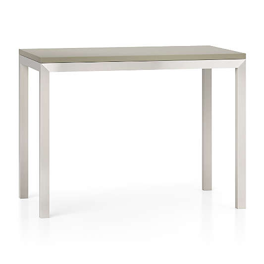 Parsons Grey Solid Surface Top/ Stainless Steel Base 48x28 High Dining Table