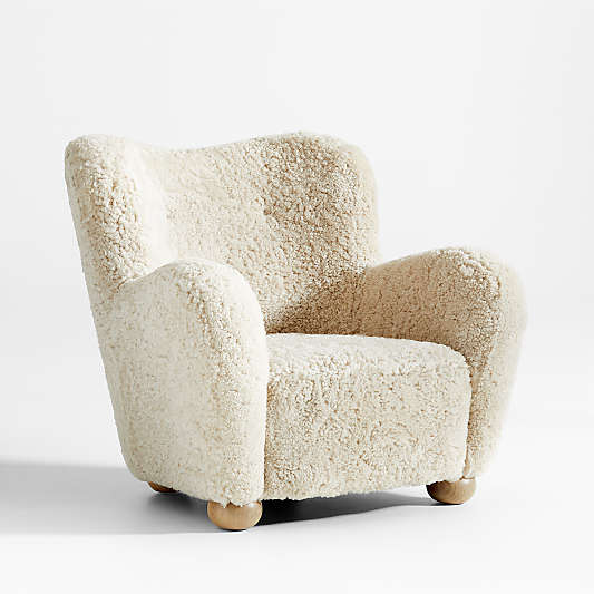 Le Tuco Shearling Accent Chair by Athena Calderone